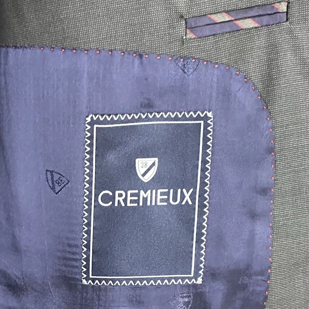 Loro Piana 130 Cremieux Mens 48L Solid Gray Blazer Wool Suit Jacket Sport Coat